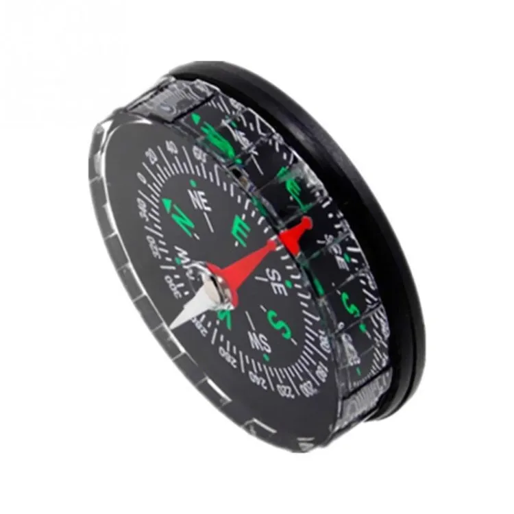 10 PCS DC45 Portable Mini Precise Compass Practical Guider for Camping Hiking North Navigation Survival Button Design Compass, Diameter: 45mm(Black)