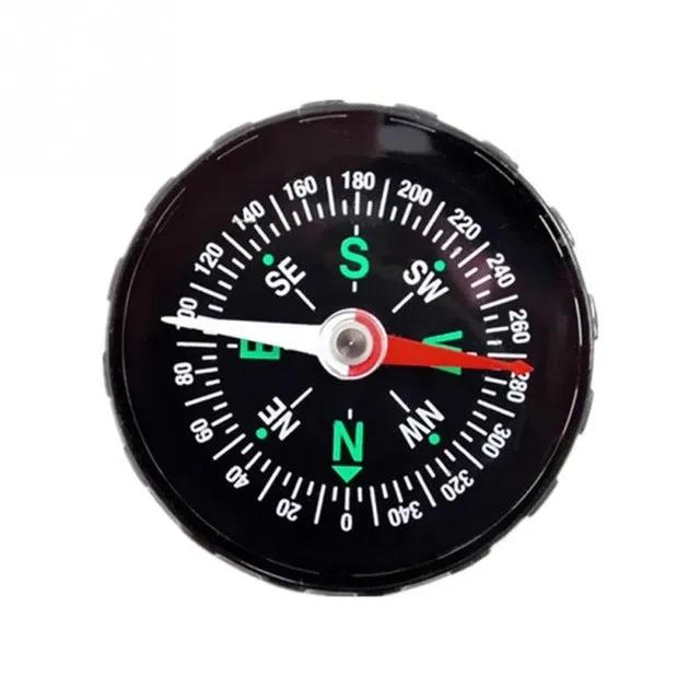 10 PCS DC45 Portable Mini Precise Compass Practical Guider for Camping Hiking North Navigation Survival Button Design Compass, Diameter: 45mm(Black)