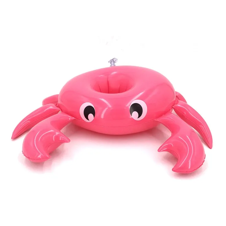 3 PCS Crab Shape Inflatable Floating Drink Coaster, Middle Ring Diameter: 7.5cm