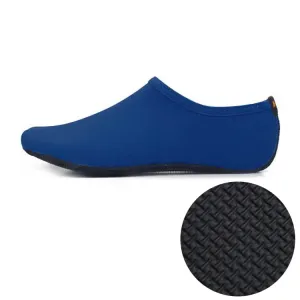 3mm Non-slip Rubber Embossing Texture Sole Solid Color Diving Shoes and Socks, One Pair, Size:XXXL (Navy Blue)