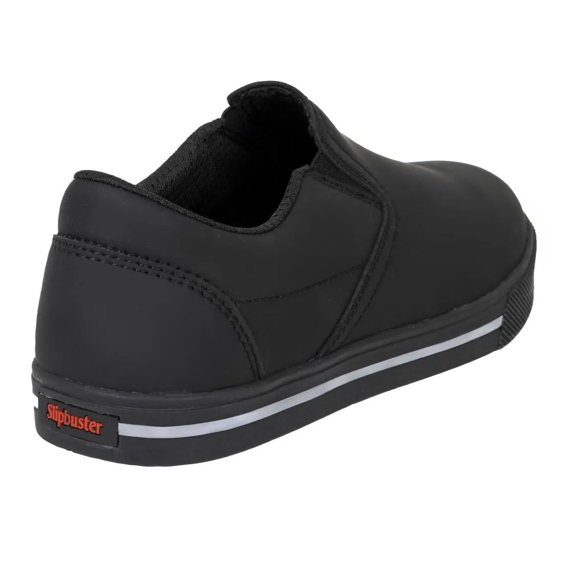 BA062-37 Slipbuster Recycled Microfibre Slip-on Shoe Matte Black 37