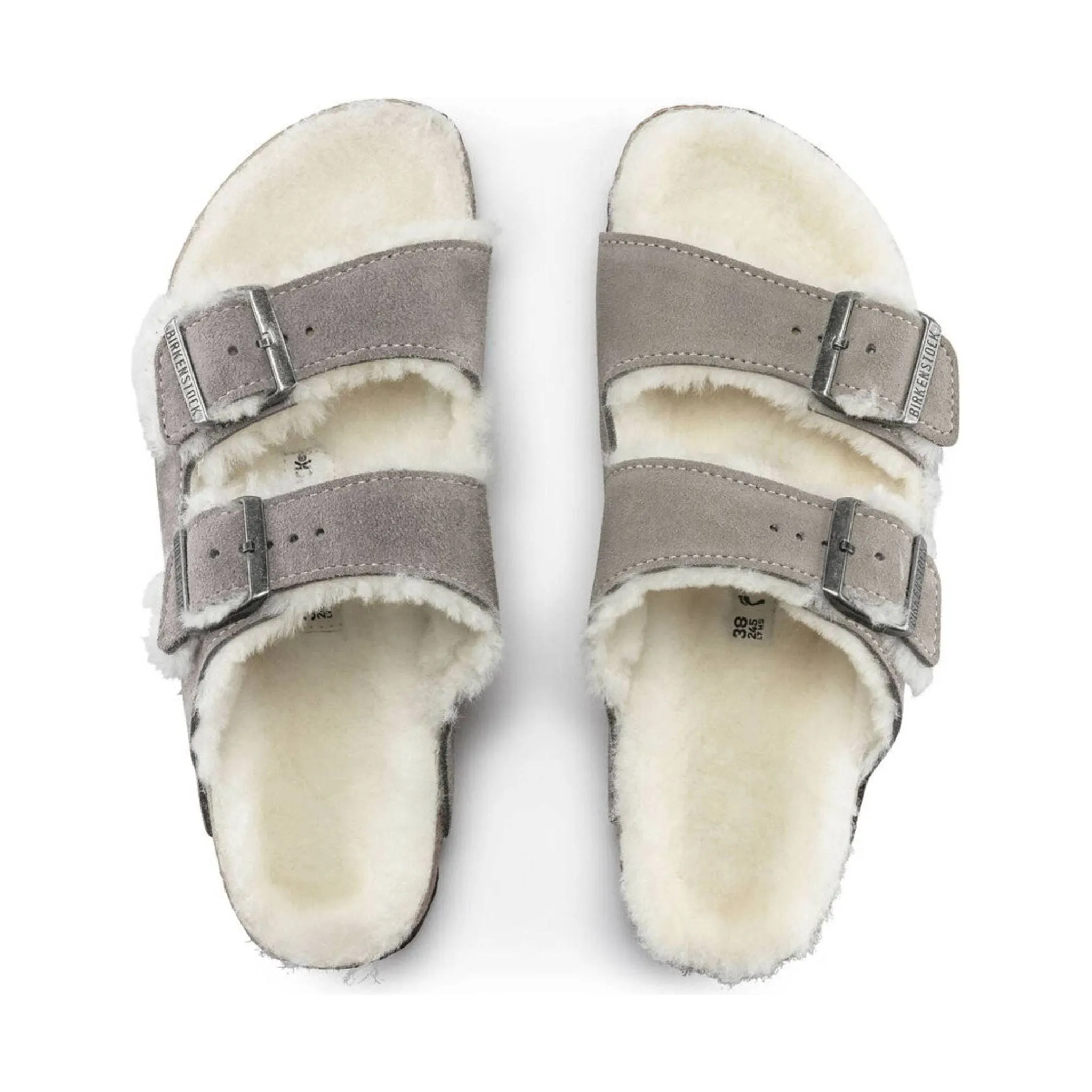 Birkenstock Arizona Shearling Sandal - Stone