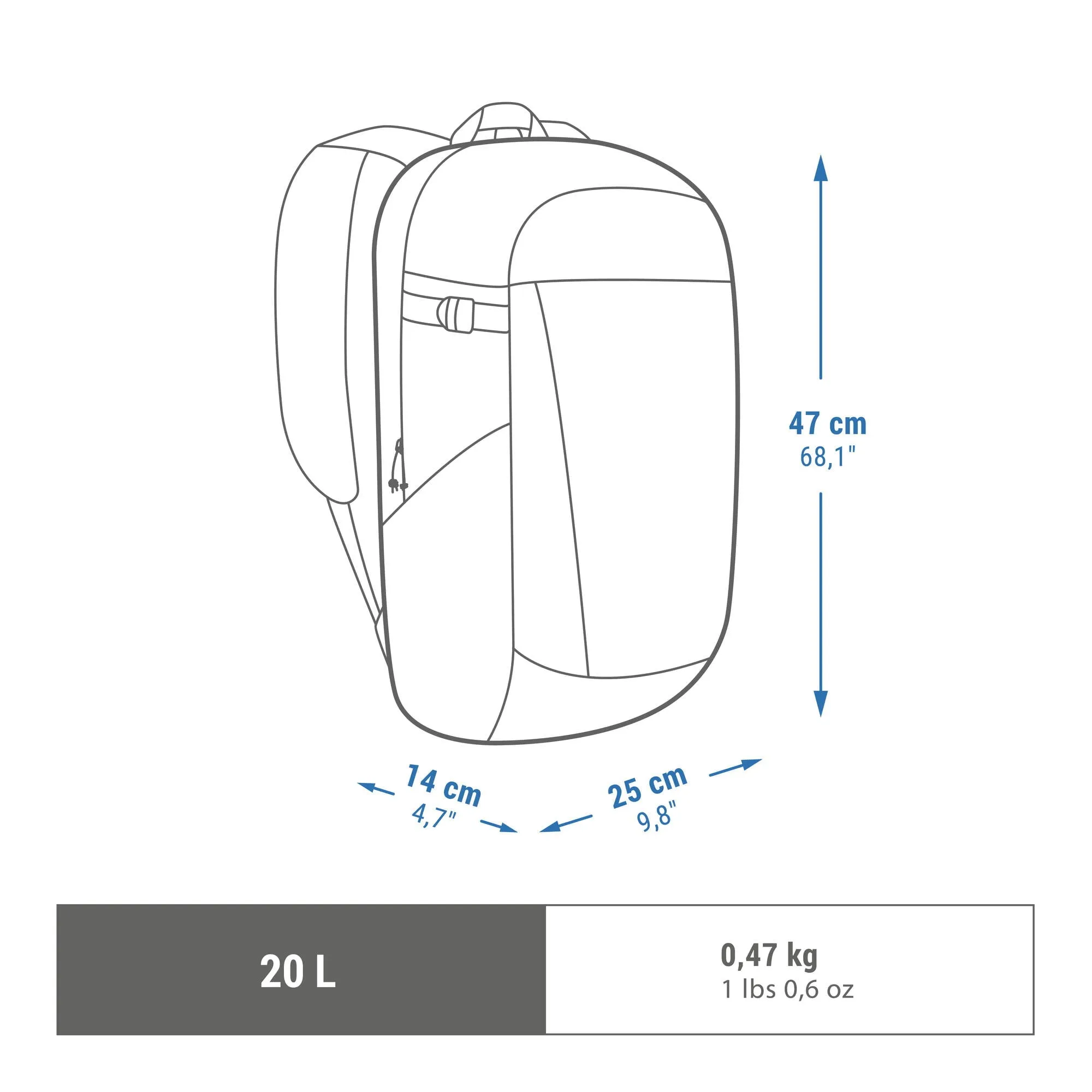 Decathlon Hiking Backpack 20 L - NH Arpenaz 100