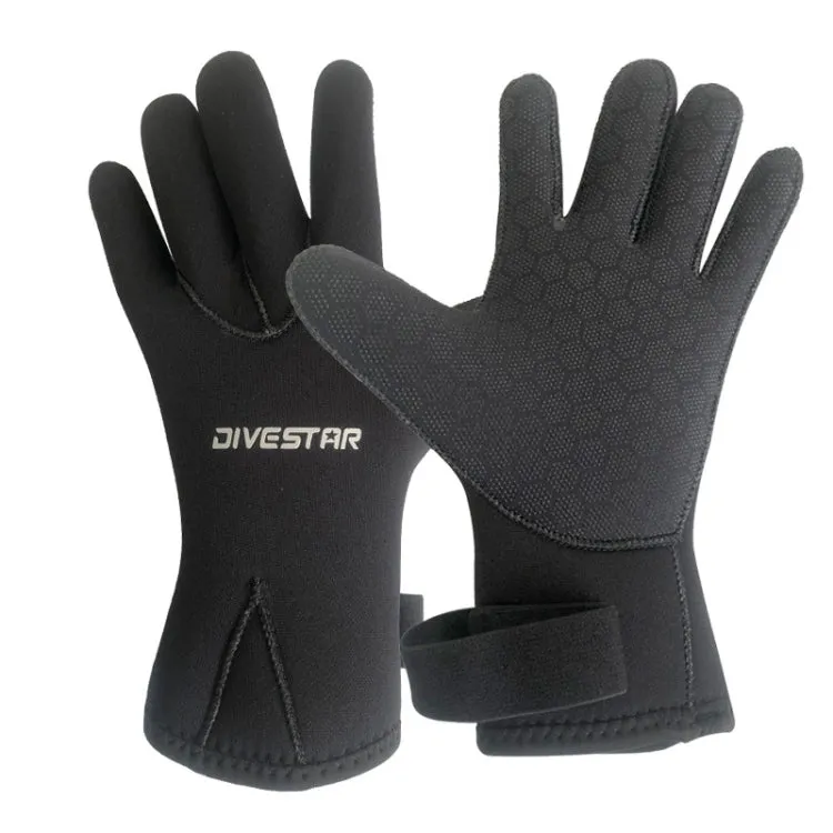 DIVESTAR Diving Gloves Cut & Stab Resistant Sports Gloves, Model: 3mm, Size: S