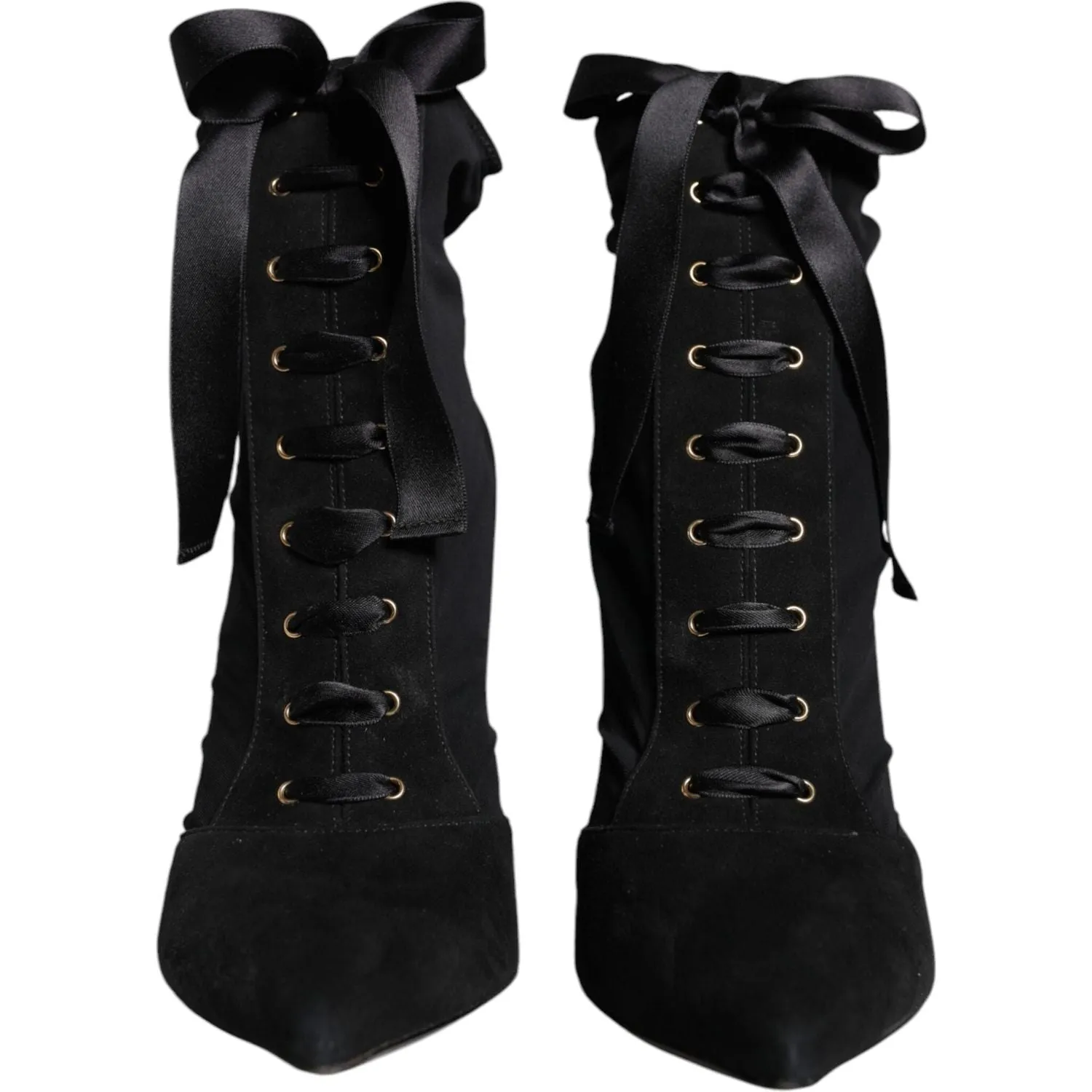 Dolce & Gabbana Black Lace Up Trekking Ankle Boots Shoes