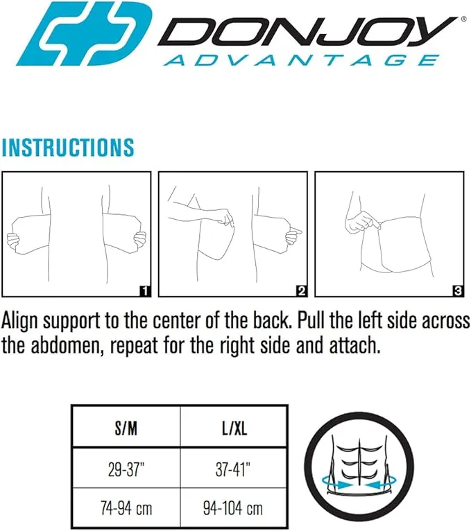 Donjoy Advantage Abdominal Mlid White