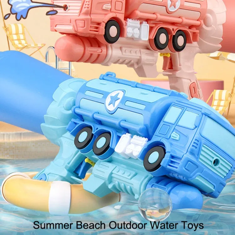 Hildren Pumping Water Play Device Summer Beach Outdoor Water Toys, Style: Oil Tanker (Pink)