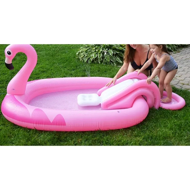 Home Large Cartoon Animal Drama Pool Water Spray Inflatable Swimming Pool Slide Pool(Pirate)