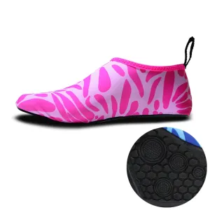 Non-slip Wear-resisting Thick Rubber Sole Diving Shoes and  Socks, One Pair, Size:L (Figured Pink)