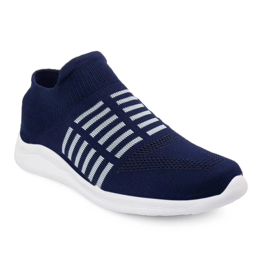 Stylish Mesh Navy Blue Sports Shoes For Men