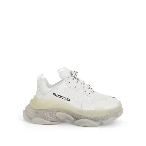 Triple S Clear Sole Sneakers in White