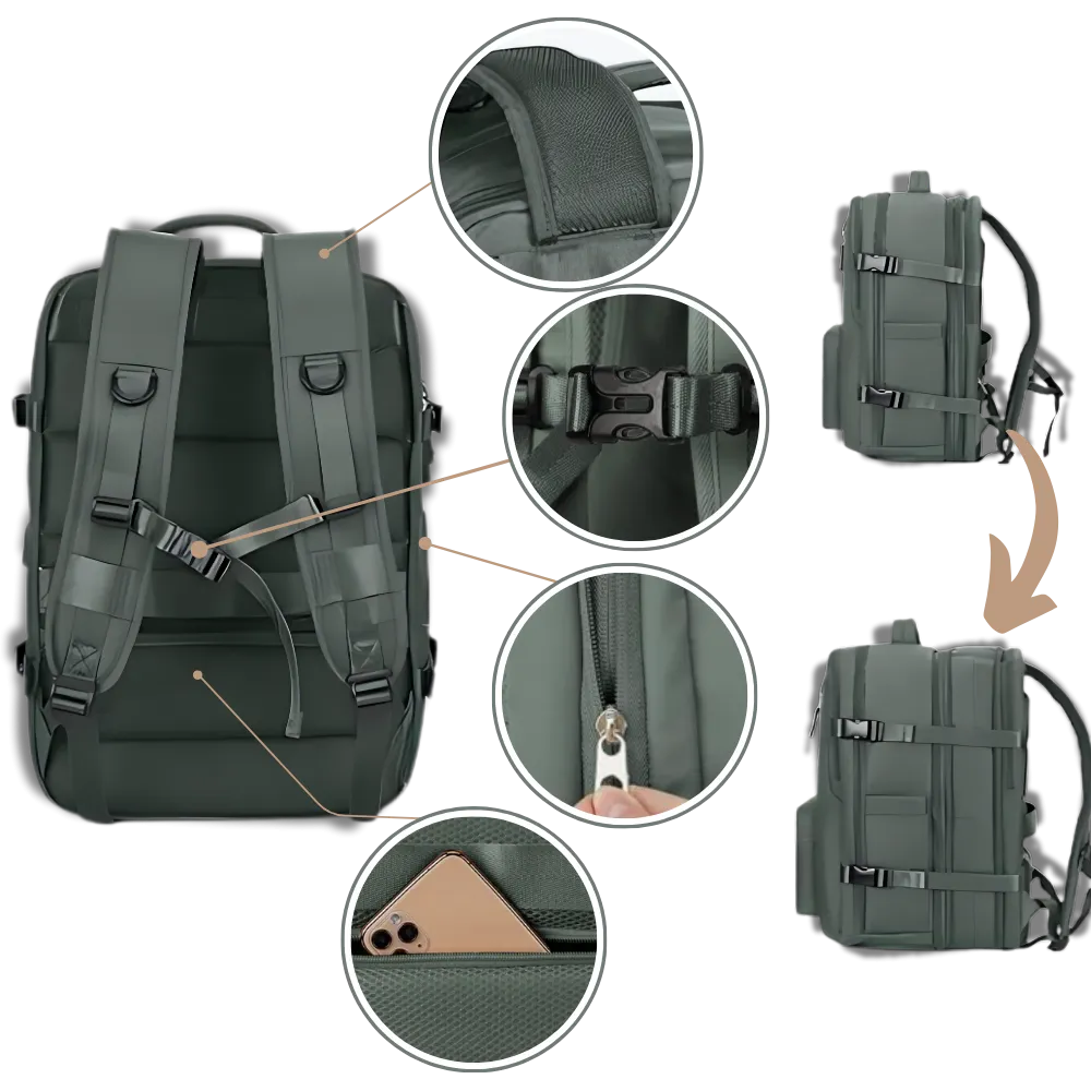 Waterproof USB Charging Travel Rucksack