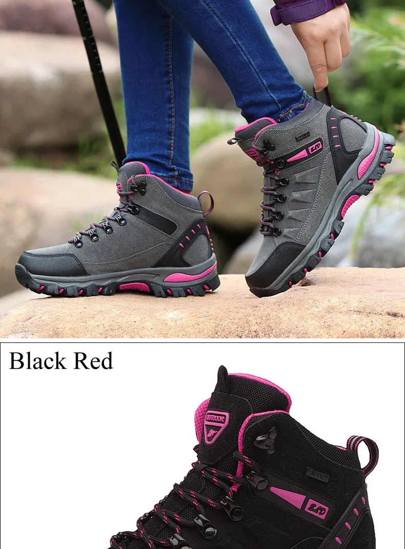 Women Ankle Outdoor Trekking Boots Hiking Shoes - WHS50165