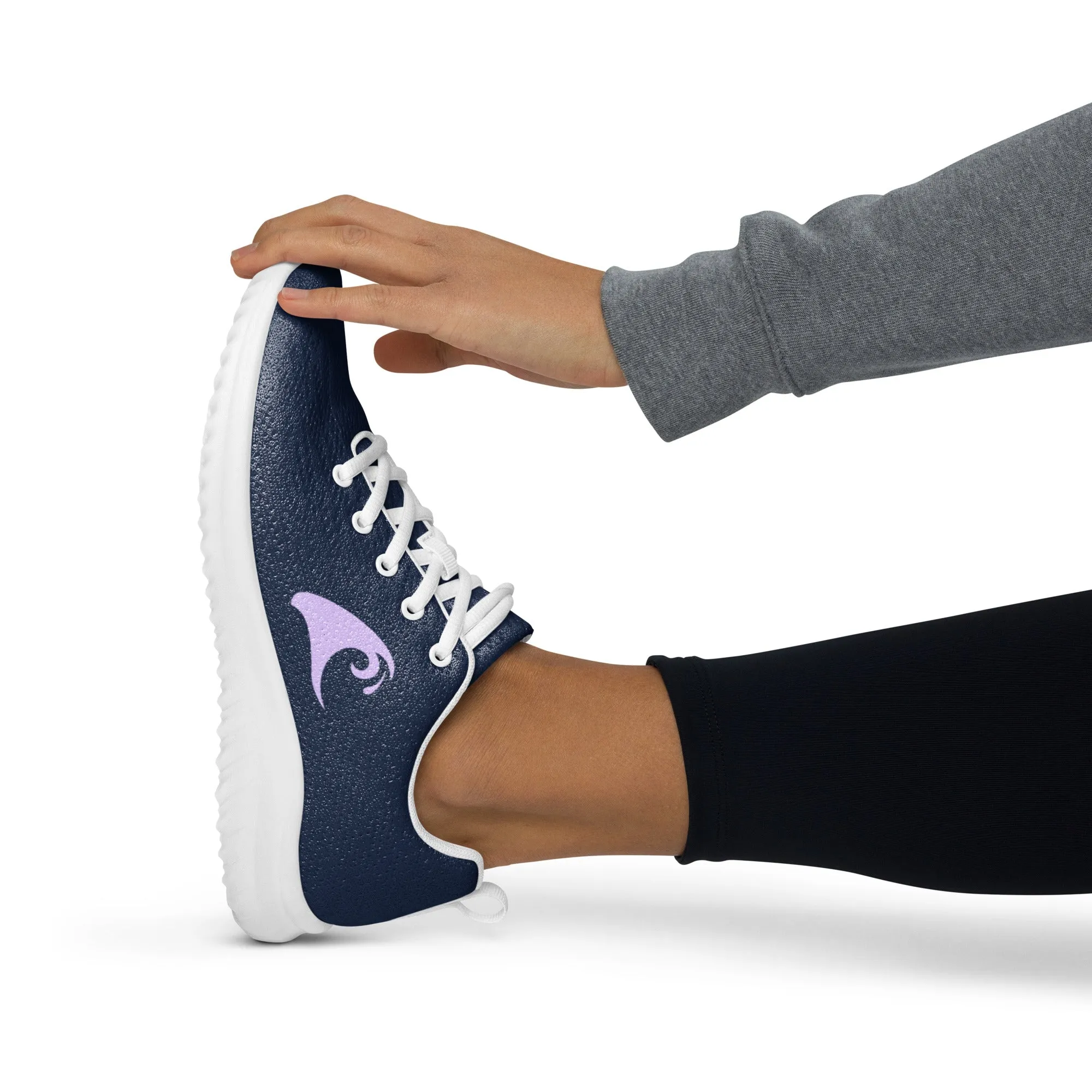 Women’s Navy Blue Athleisure Shoes with Lavender Extremely Stoked Epic Wave Logo