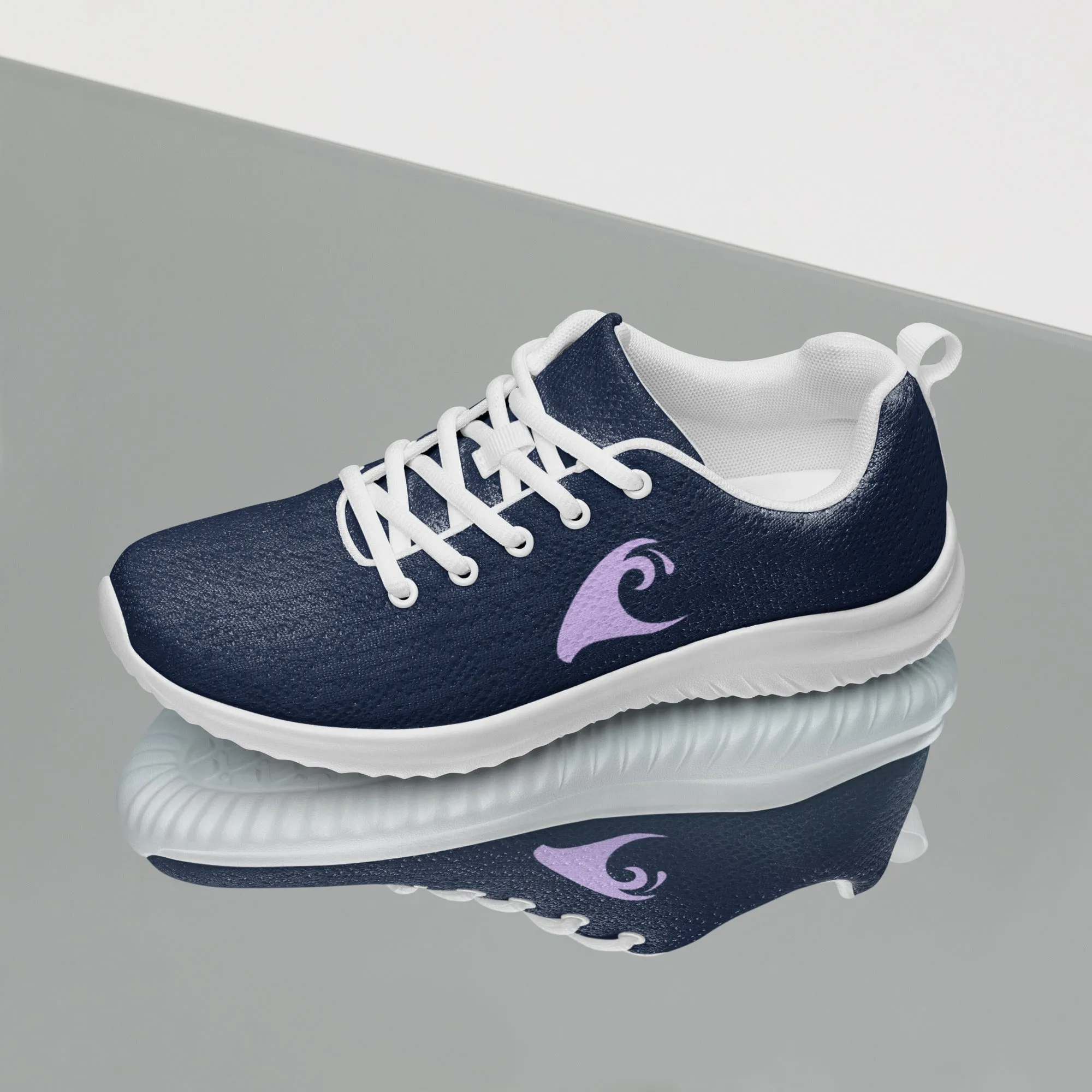 Women’s Navy Blue Athleisure Shoes with Lavender Extremely Stoked Epic Wave Logo